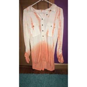 Miss Me Button up tie dyed top